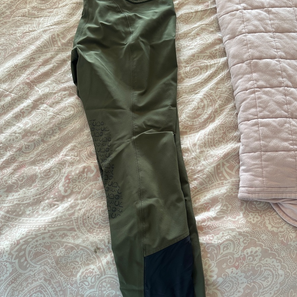 Olive Green and Black riding pants
